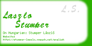 laszlo stumper business card
